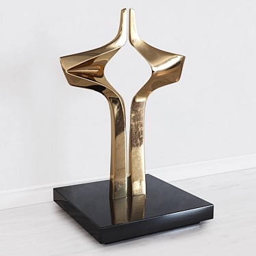 Elegant Joseph Burlini Flight Sculpture 3D model image 1 