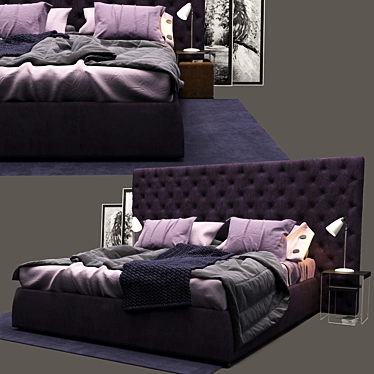 Luxury August Bed by Marelli 3D model image 1 