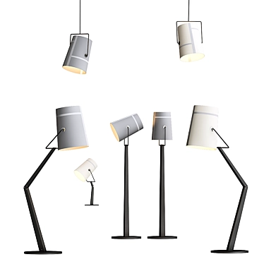 Fork Lamp Shade: Stylish Illumination 3D model image 1 