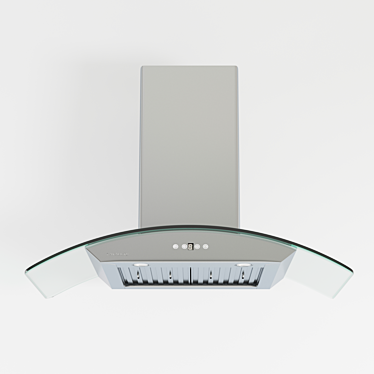 Sleek Stainless Wall Mount Hood 3D model image 1 