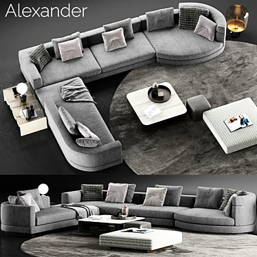 Modern Minimalist Minotti Furniture 3D model image 1 