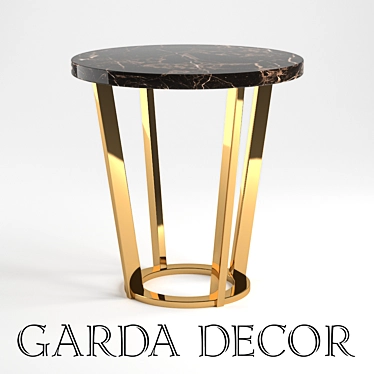 Golden Marble Magazine Table 3D model image 1 