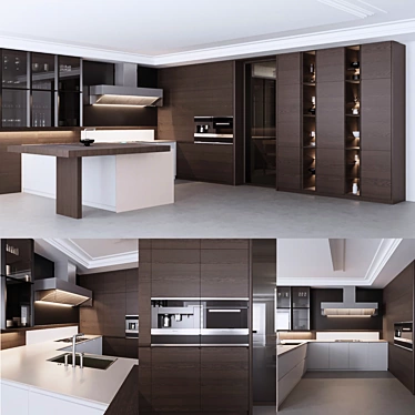 Versatile Varenna Kitchen: Thoughtful Design & Hidden Mechanisms 3D model image 1 