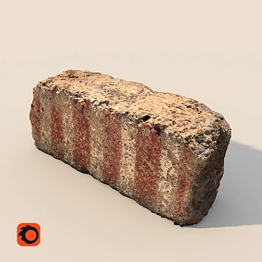 Solid Gradient Foundation Block 3D model image 1 