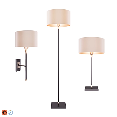 Elegant Casablanca Lighting Set 3D model image 1 