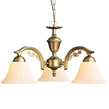 Vintage Brass Pendant Light 3D model image 1 