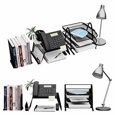 Desktop Decor Set: Elegant and Functional 3D model image 1 