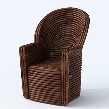 Vintage Lipwork Accent Chair 3D model image 1 