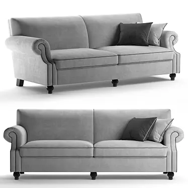 Luxurious Lucas 3-Seater Sofa 3D model image 1 