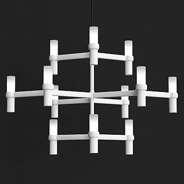 Crown CRO HWW 51: Elegant Italian Chandelier 3D model image 1 