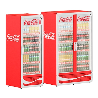 Coca-Cola Branded Cooler: Keep Your Beverages Chilled 3D model image 1 