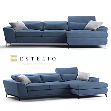 Estelio Modular Boomer Sofa 3D model image 1 