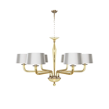Czarina Gold Chandelier 3D model image 1 