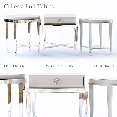 Elegant Bernhardt Criteria End Tables 3D model image 1 