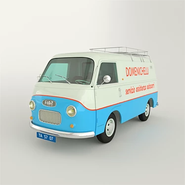 Vintage Fiat 1100T Van 1965 3D model image 1 