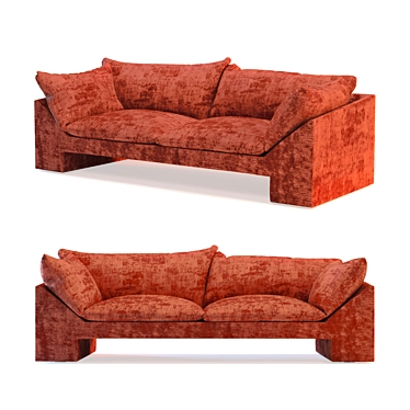  Modern Comfort. Sculptural Sunset Sofa. 3D model image 1 