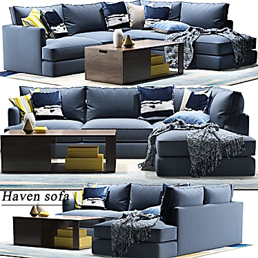 Modern Haven Sectional Set 3D model image 1 