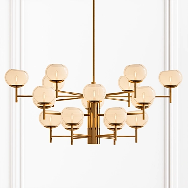 Elegant Murano Chandelier: Renaldo 3D model image 1 