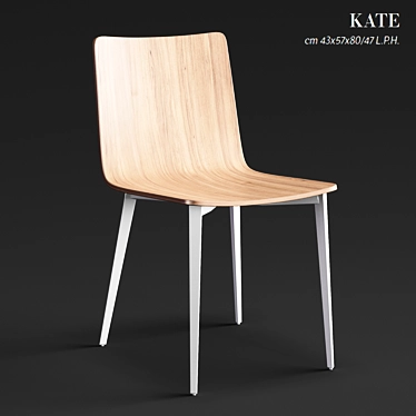 Elegant Bontempi KATE Chair 3D model image 1 