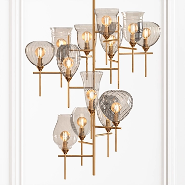 Sleek Chair Chandeliers 3D model image 1 