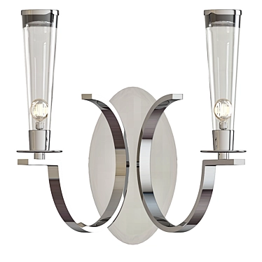 Cromo Wall Sconce: Sleek Illumination at its Finest 3D model image 1 