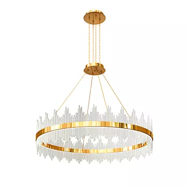 Elegant Crystal Pendant Light 3D model image 1 