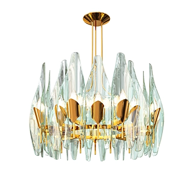Sapphire Sky Glass Chandelier 3D model image 1 