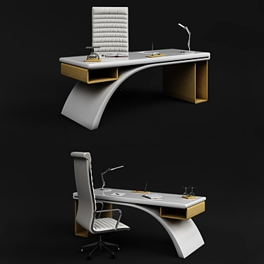 Bridge: Stylish Desk & Chair Set 3D model image 1 