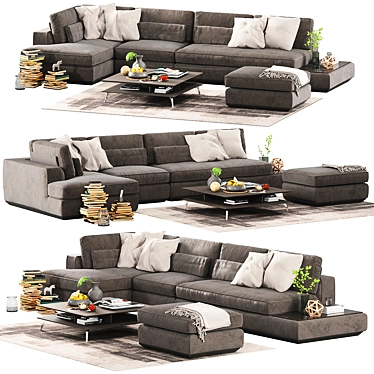 Title: Loman Ditre Italia Sofa Set 3D model image 1 