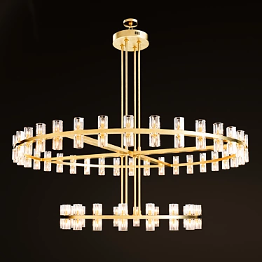 Luxury Coastal Chic Chandelier 3D model image 1 