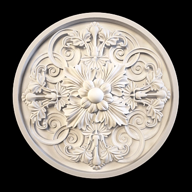 Elegantly Crafted Gypsum Ornament 3D model image 1 