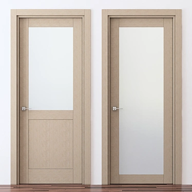 Elegant 3D Wooden Door 3D model image 1 