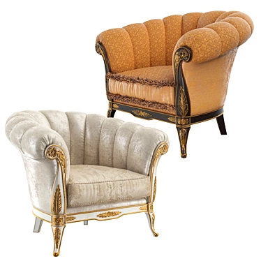 Luxury Boulle Mantel: Exquisite Design 3D model image 1 