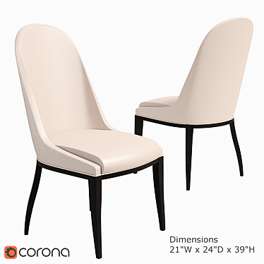 Sleek Sullivan Side Chair: Modern Elegance for Any Space 3D model image 1 