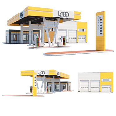 SRT-Equipped Gas Station 3D model image 1 
