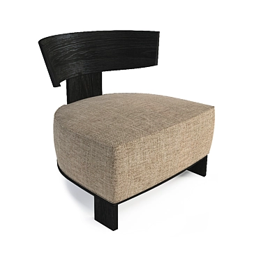 Elegant Armchair Clipper by Molteni 3D model image 1 