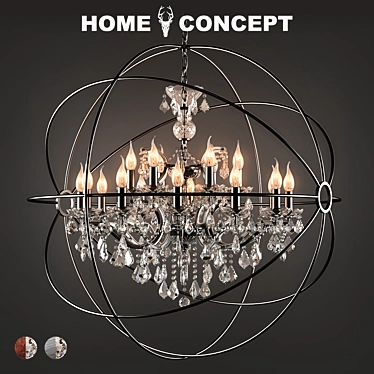 OM Chandelier Crystal with gyroscope average, Gyro Crystal Chandelier Medium