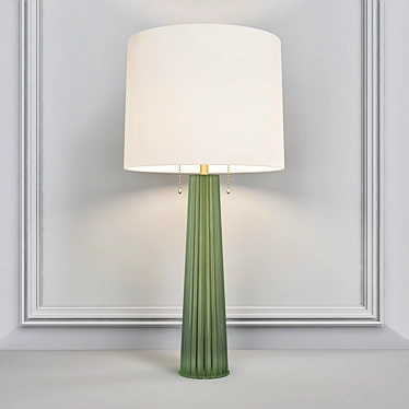 Barbara Barry Pleated Peridot Lamp 3D model image 1 