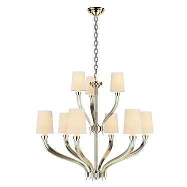 Chic Modern Ruhlmann Chandelier 3D model image 1 