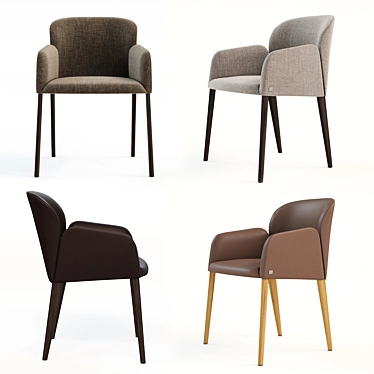 Modern Zip Chair by Busnelli 3D model image 1 