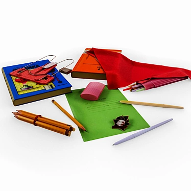 Soviet School Starter Set 3D model image 1 