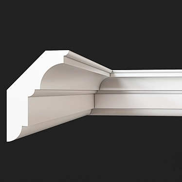 Elegant Gypsum Cornice - SKT10 3D model image 1 