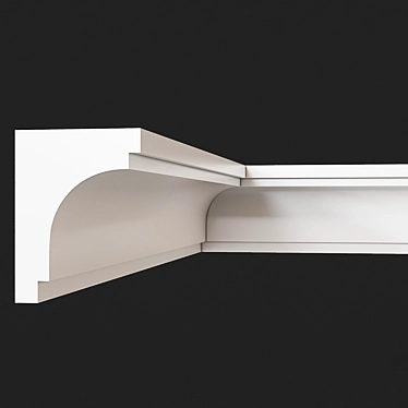 Elegant Gypsum Cornice 3D model image 1 