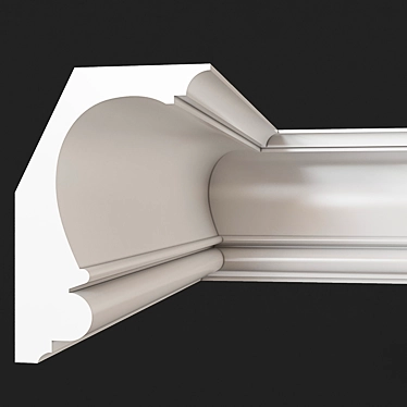 Elegant Gypsum Cornice 3D model image 1 