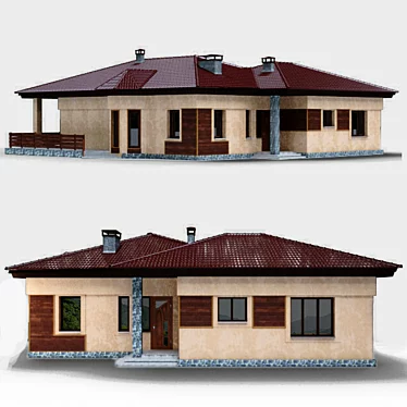 Modern Single-Story Residence 3D model image 1 