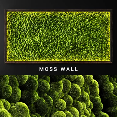 Moss Wall Greenery with LED Lights 3D model image 1 
