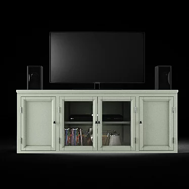 Modern Yosef Corner 57" TV Stand 3D model image 1 