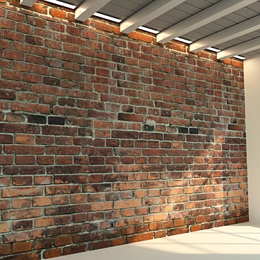 Title: Vintage Brick Wall Texture 3D model image 1 