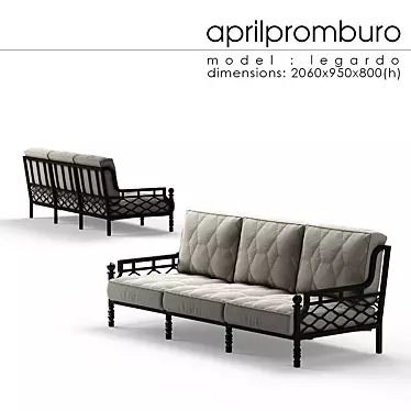 "OM" Aprilpromburo Legardo 3-seat sofa
