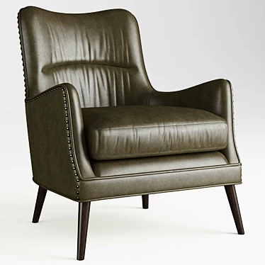 Arteriors Seger Leather ArmChair 3D model image 1 